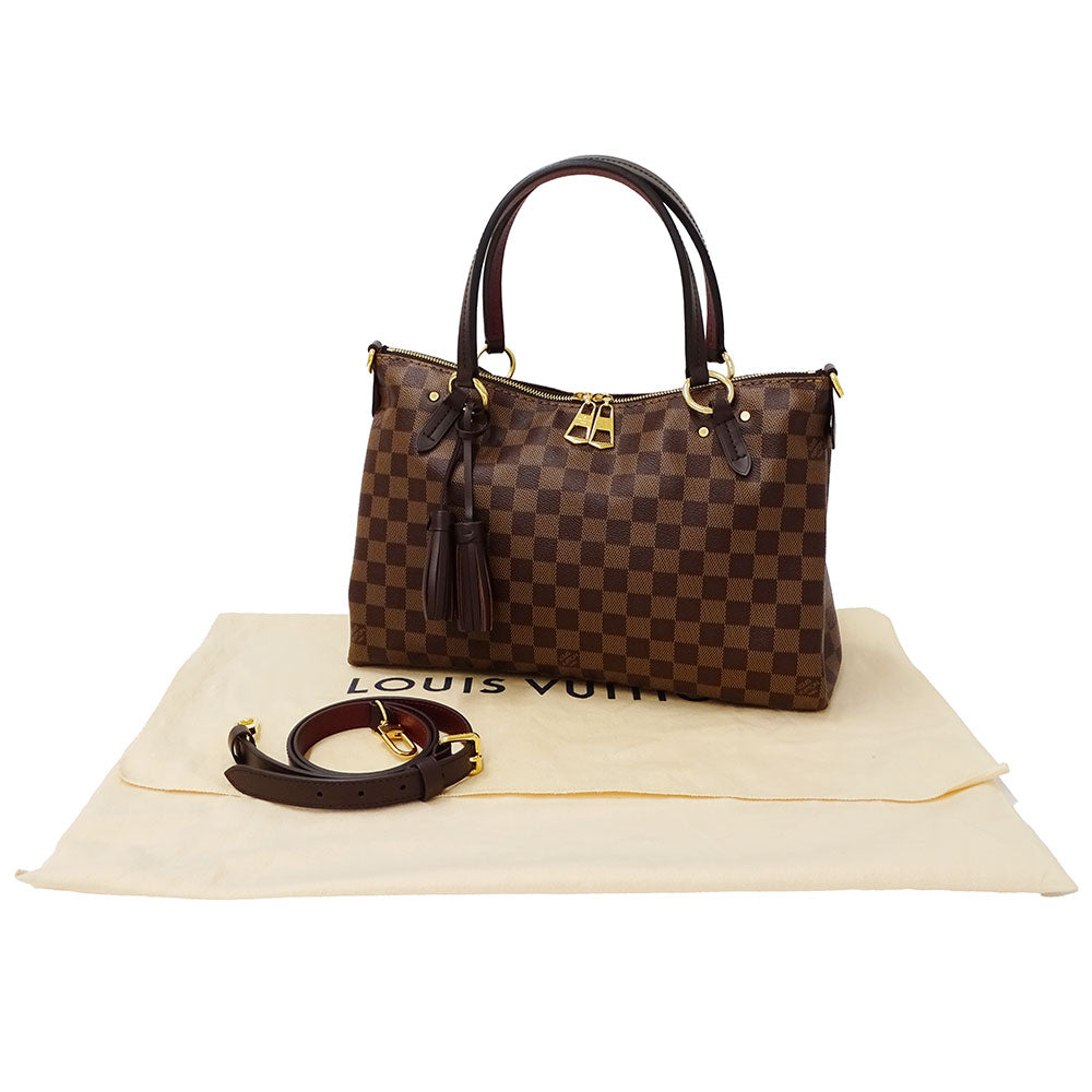 LOUIS VUITTON ルイ・ヴィトン リミントン 2wayバッグ ダミエ エベヌ ブラウン N40023 ダミエキャンバス レディース 【中古】