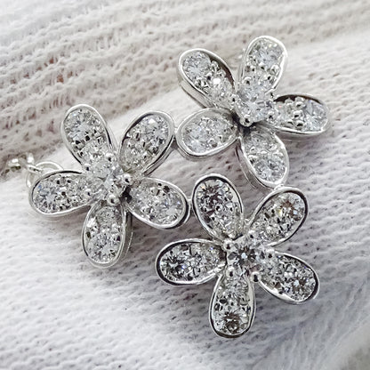 Van Cleef & Arpels ヴァンクリーフ＆アーペル ソクラテス 3フラワー ネックレス 750WG ホワイトゴールド ダイヤモンド レディース 磨き済み 【中古】