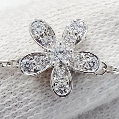 Van Cleef & Arpels ヴァンクリーフ＆アーペル ソクラテス 3フラワー ネックレス 750WG ホワイトゴールド ダイヤモンド レディース 磨き済み 【中古】