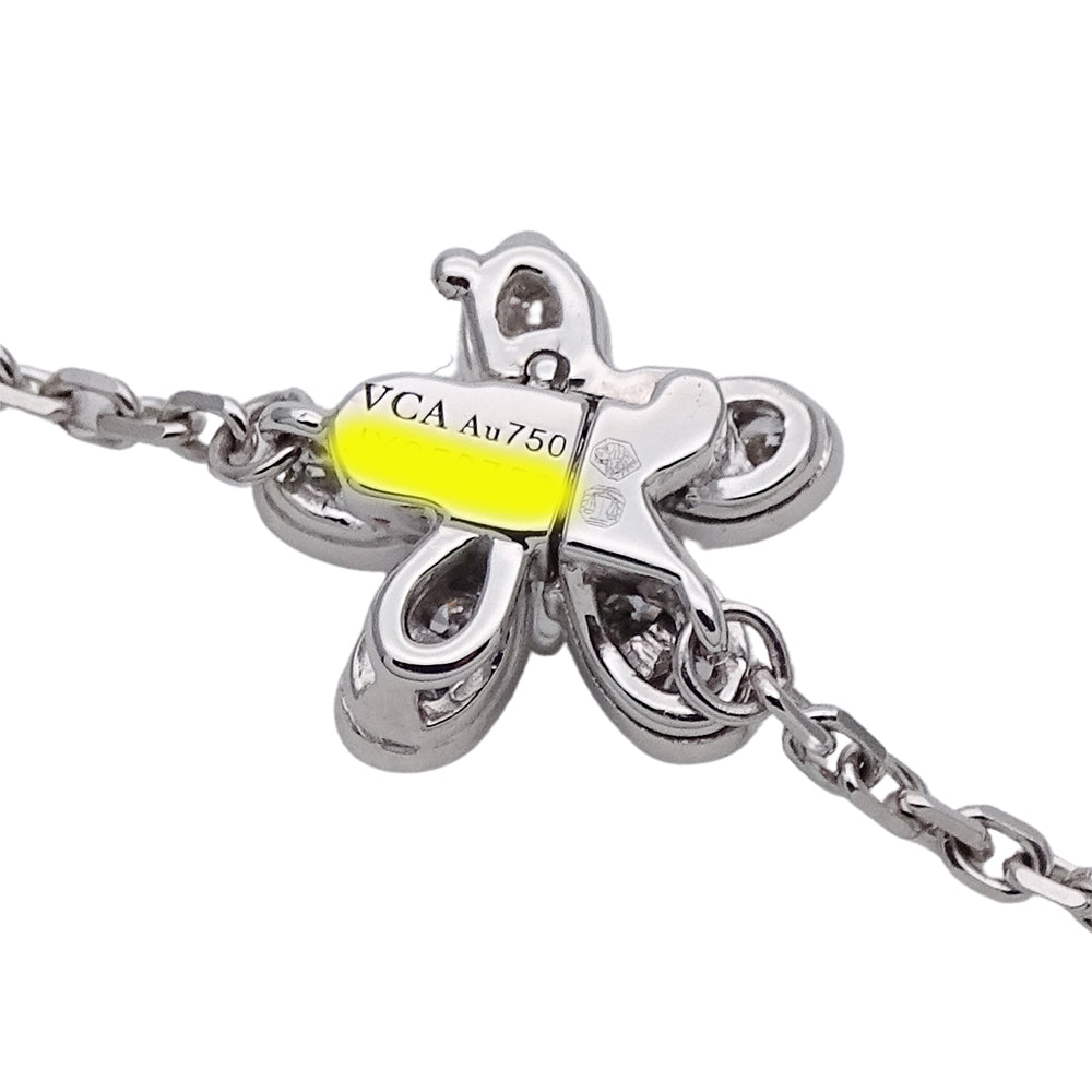 Van Cleef & Arpels ヴァンクリーフ＆アーペル ソクラテス 3フラワー ネックレス 750WG ホワイトゴールド ダイヤモンド レディース 磨き済み 【中古】
