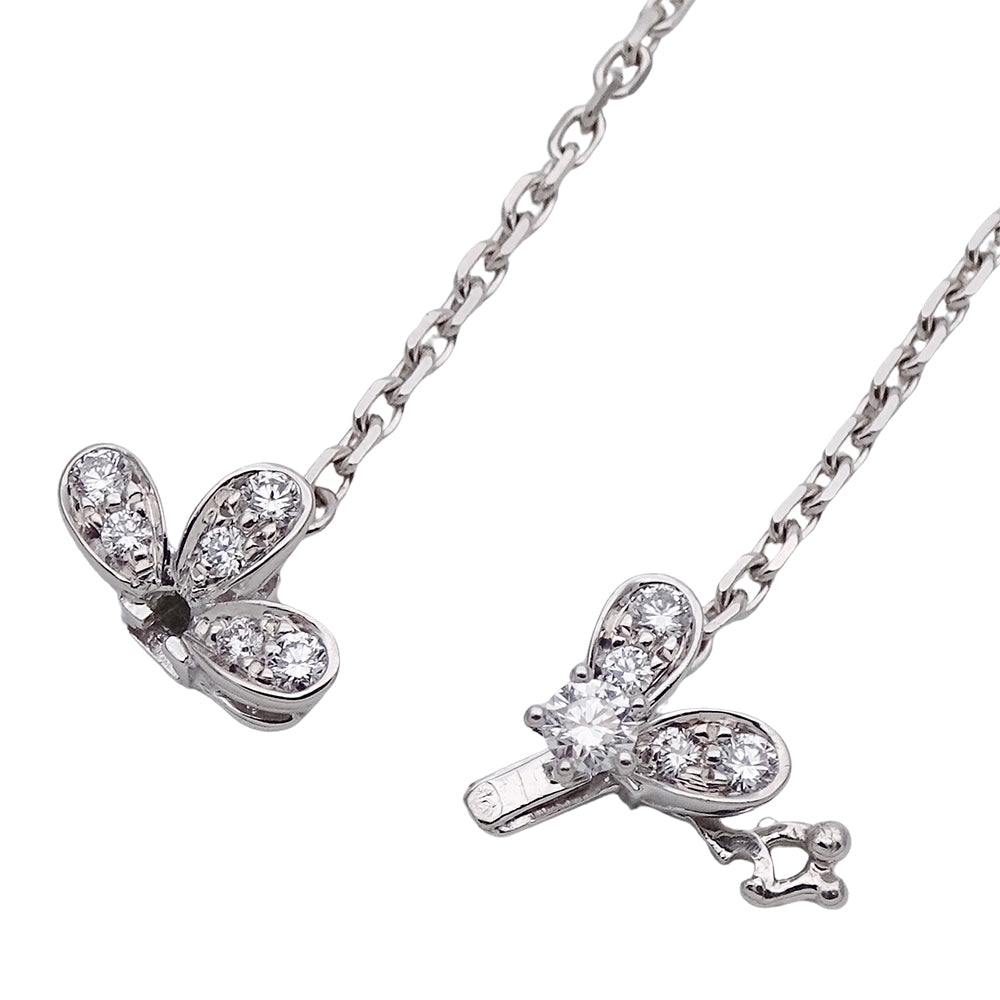 Van Cleef & Arpels ヴァンクリーフ＆アーペル ソクラテス 3フラワー ネックレス 750WG ホワイトゴールド ダイヤモンド レディース 磨き済み 【中古】