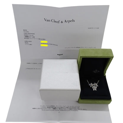 Van Cleef & Arpels ヴァンクリーフ＆アーペル ソクラテス 3フラワー ネックレス 750WG ホワイトゴールド ダイヤモンド レディース 磨き済み 【中古】