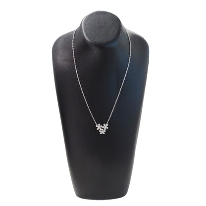 Van Cleef & Arpels ヴァンクリーフ＆アーペル ソクラテス 3フラワー ネックレス 750WG ホワイトゴールド ダイヤモンド レディース 磨き済み 【中古】