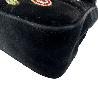 GUCCI グッチ GGマーモント ショルダーバッグ ブラック 443496 レザー レディース 【中古】