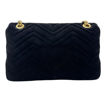 GUCCI グッチ GGマーモント ショルダーバッグ ブラック 443496 レザー レディース 【中古】