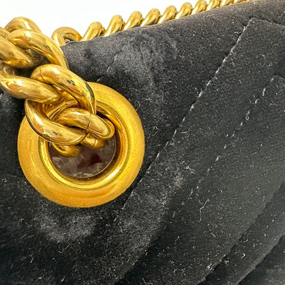 GUCCI グッチ GGマーモント ショルダーバッグ ブラック 443496 レザー レディース 【中古】