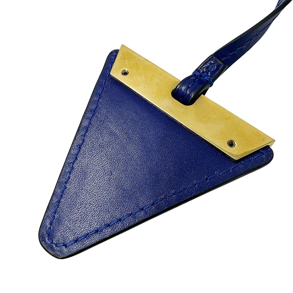 LOEWE ロエベ バルセロナ ショルダーバッグ ブルー レザー レディース 【中古】