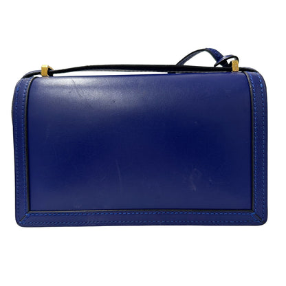 LOEWE ロエベ バルセロナ ショルダーバッグ ブルー レザー レディース 【中古】