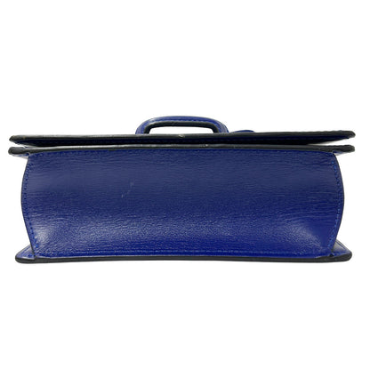 LOEWE ロエベ バルセロナ ショルダーバッグ ブルー レザー レディース 【中古】
