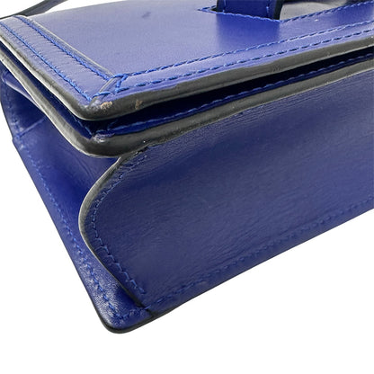 LOEWE ロエベ バルセロナ ショルダーバッグ ブルー レザー レディース 【中古】