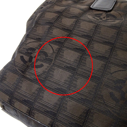 CHANEL シャネル トートバッグ ニュートラベル トートMM ダークブラウン ナイロン レディース 【中古】