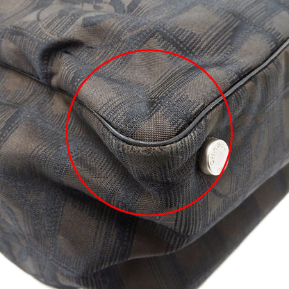 CHANEL シャネル トートバッグ ニュートラベル トートMM ダークブラウン ナイロン レディース 【中古】