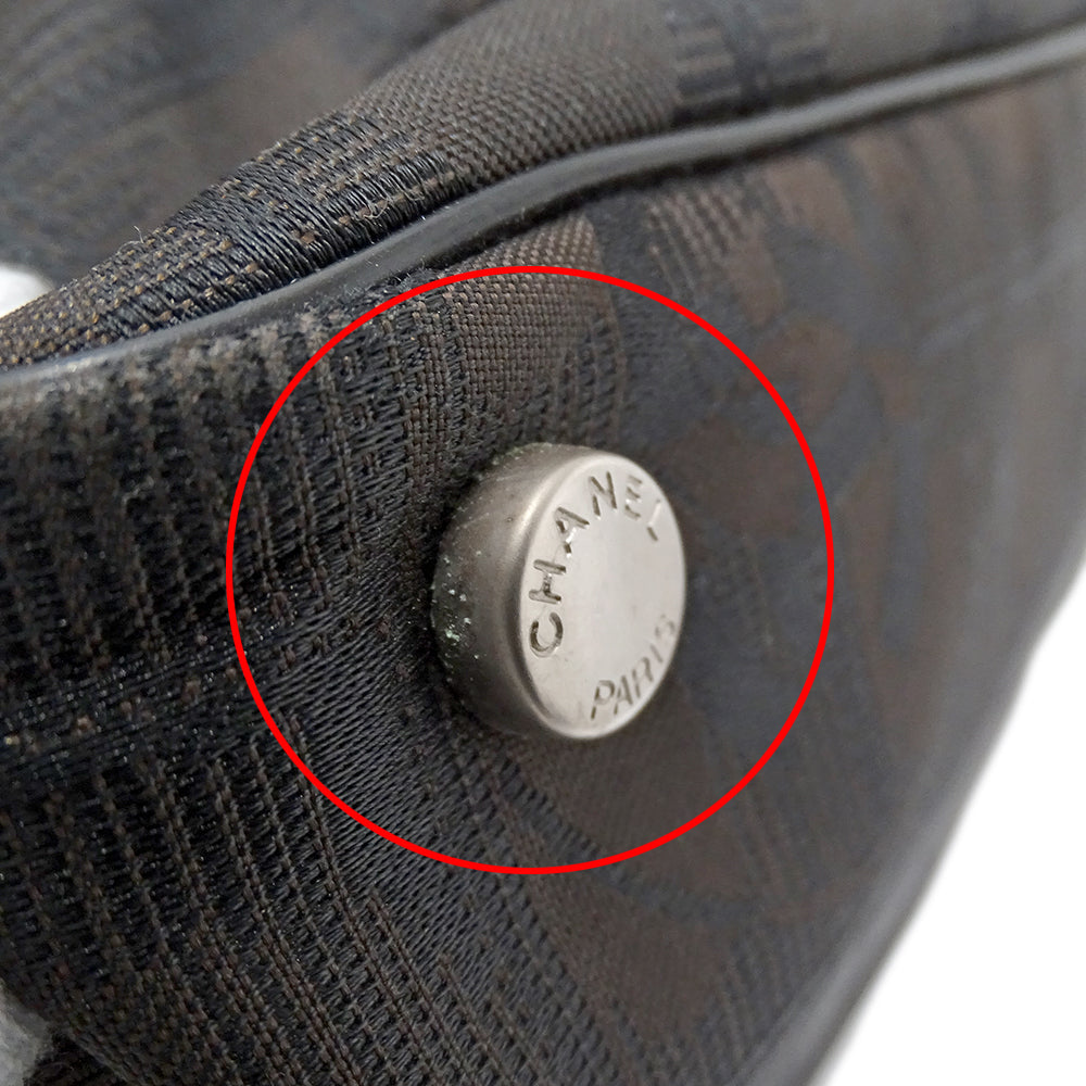 CHANEL シャネル トートバッグ ニュートラベル トートMM ダークブラウン ナイロン レディース 【中古】