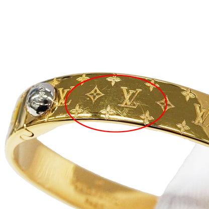 LOUIS VUITTON ルイ・ヴィトン カフ･ナノグラム バングル モノグラム メタル ゴールド レディース M00252 【中古】