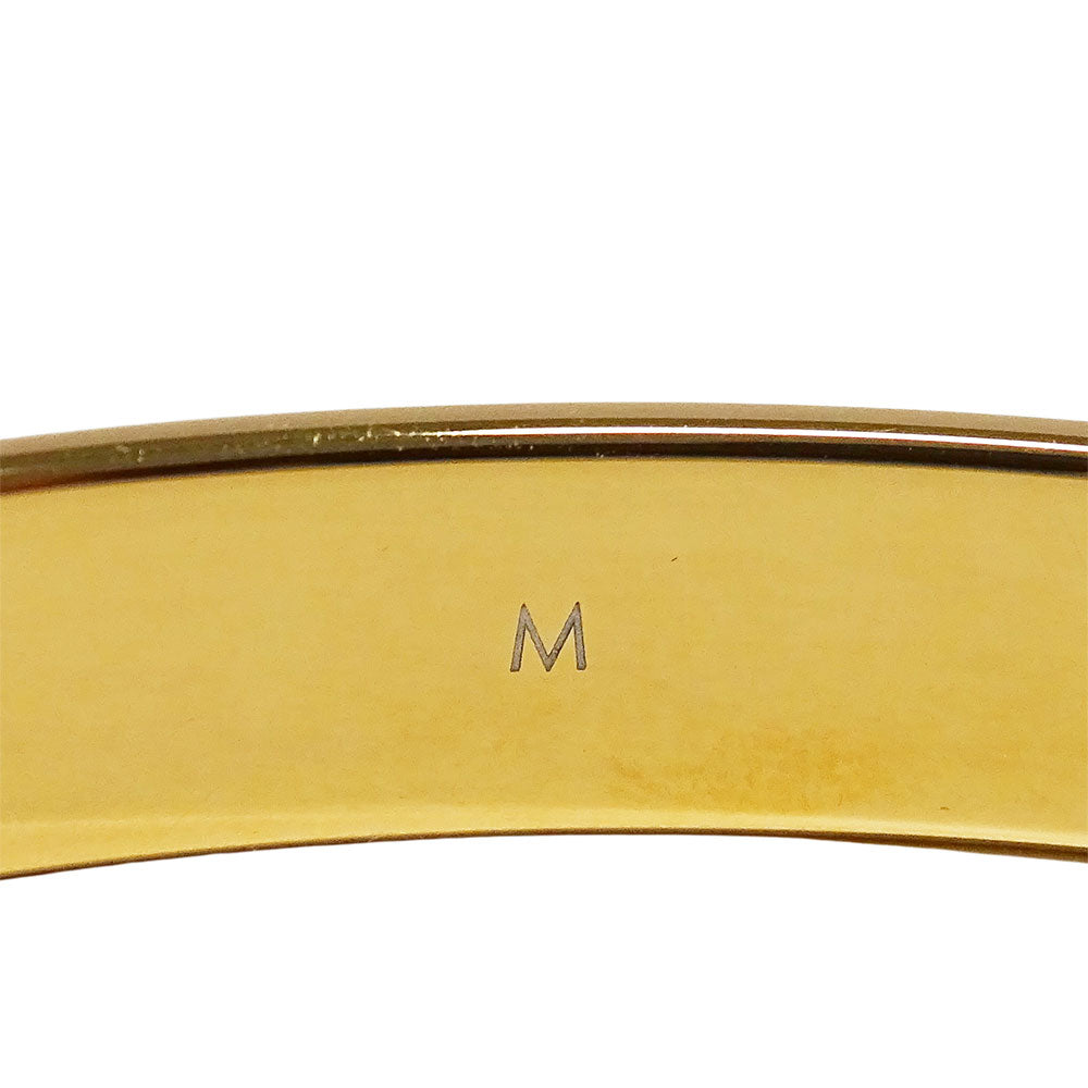 LOUIS VUITTON ルイ・ヴィトン カフ･ナノグラム バングル モノグラム メタル ゴールド レディース M00252 【中古】