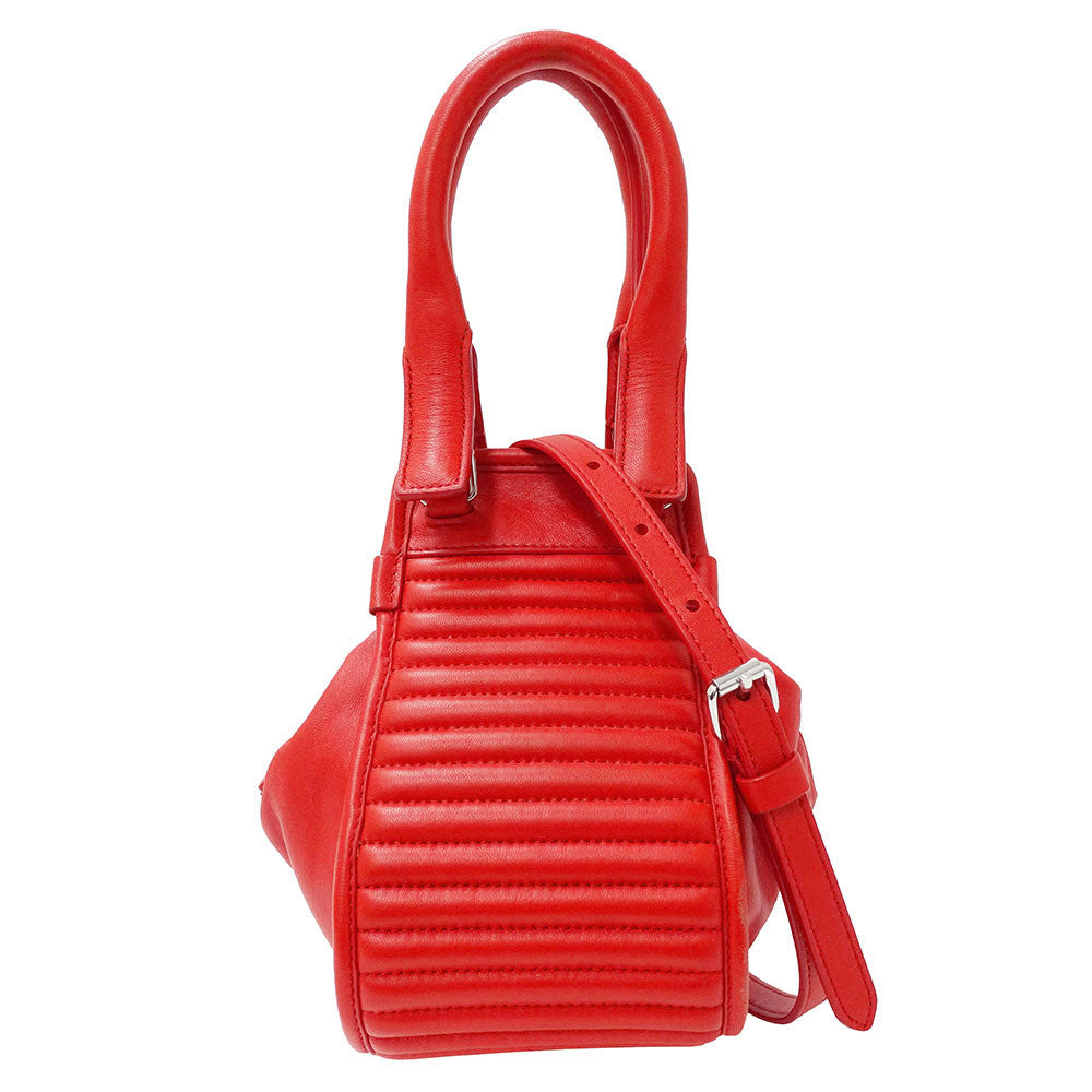 DIESEL ディーゼル D-Vina-RR S 2wayバッグ レッド レザー レディース 【中古】