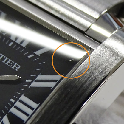 Cartier カルティエ タンクフランセーズ SM W51026Q3 レディース 腕時計 アジア限定 クオーツ QZ ステンレス SS ブラック 磨き済み 【中古】
