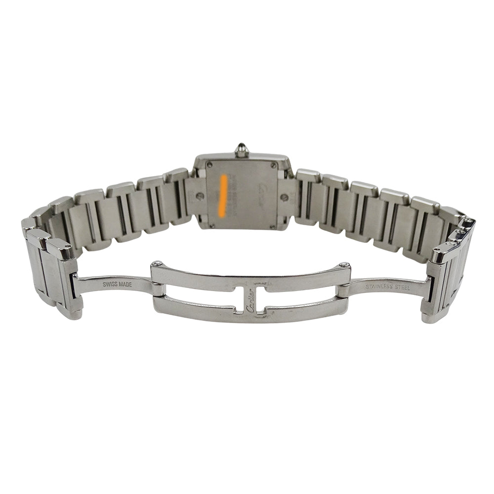 Cartier カルティエ タンクフランセーズ SM W51026Q3 レディース 腕時計 アジア限定 クオーツ QZ ステンレス SS ブラック 磨き済み 【中古】