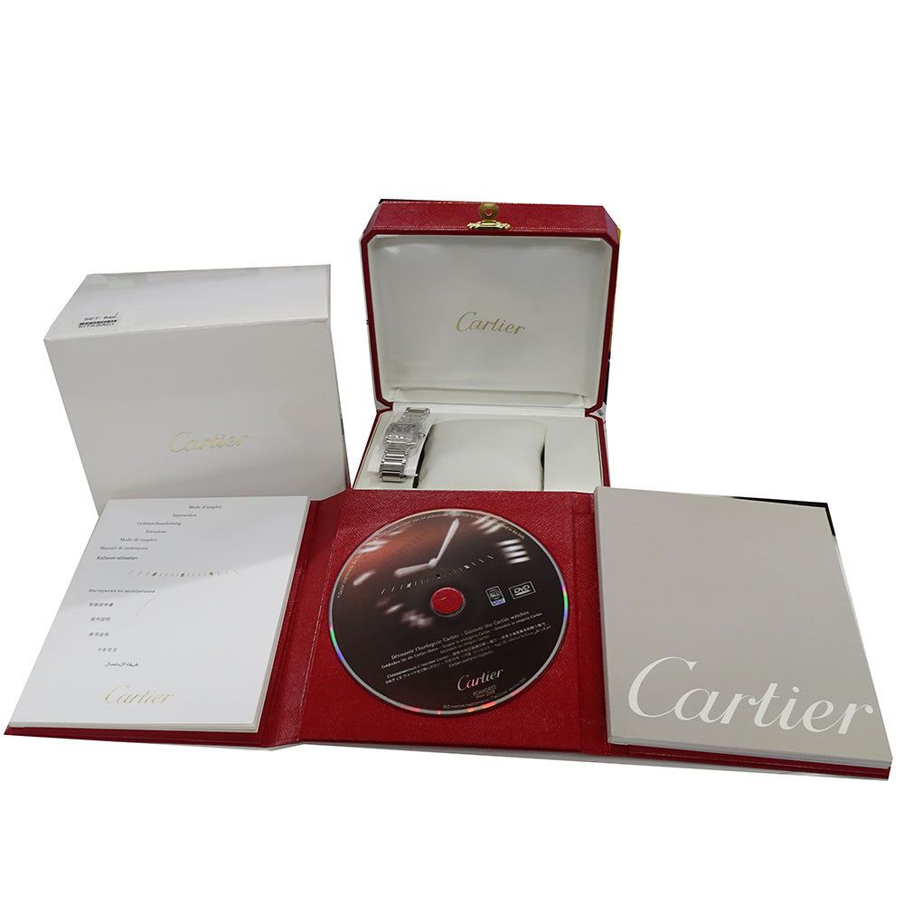 Cartier カルティエ タンクフランセーズ SM W51026Q3 レディース 腕時計 アジア限定 クオーツ QZ ステンレス SS ブラック 磨き済み 【中古】