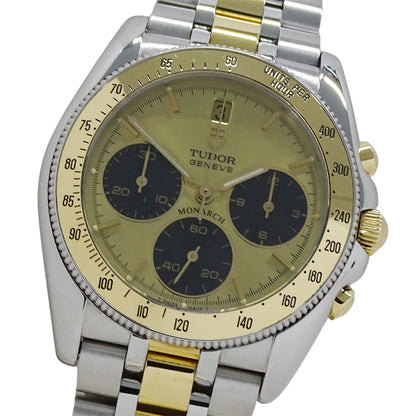 TUDOR チューダー モナーク クロノグラフ 15903 メンズ 腕時計 クオーツ QZ ステンレス SS コンビ 磨き済み 【中古】