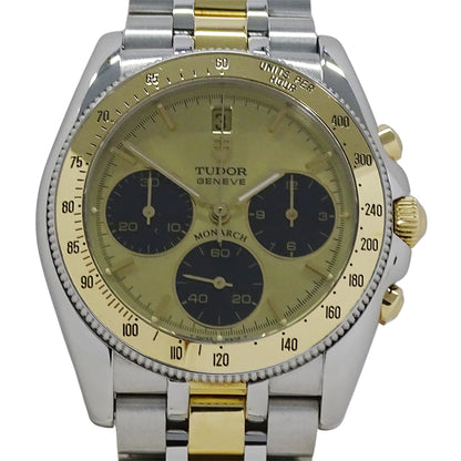 TUDOR チューダー モナーク クロノグラフ 15903 メンズ 腕時計 クオーツ QZ ステンレス SS コンビ 磨き済み 【中古】