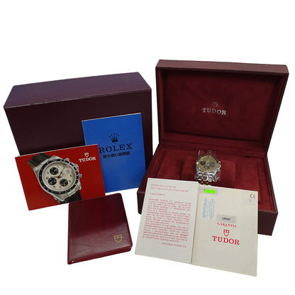 TUDOR チューダー モナーク クロノグラフ 15903 メンズ 腕時計 クオーツ QZ ステンレス SS コンビ 磨き済み 【中古】