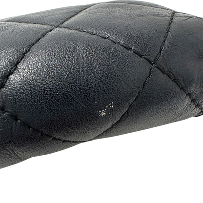 CHANEL シャネル カンボン コインケース ココマーク ブラック シルバー金具 ラムスキン レディース メンズ 【中古】