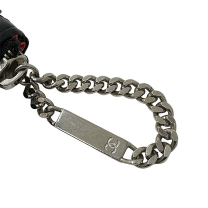 CHANEL シャネル カンボン コインケース ココマーク ブラック シルバー金具 ラムスキン レディース メンズ 【中古】