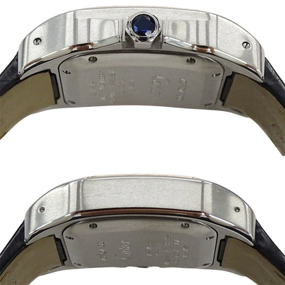 Cartier カルティエ サントス100 MM W20107X7 ボーイズ 腕時計 自動巻き AT ステンレス SS ピンクゴールド PGレザー 磨き済み 【中古】