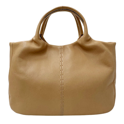 TOD’S トッズ 2wayバッグ ベージュ レザー レディース 【中古】