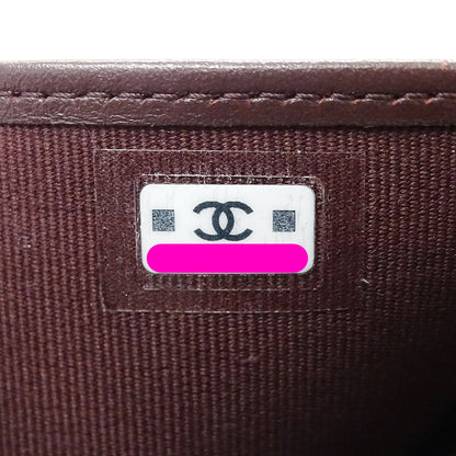 CHANEL シャネル 二つ折り財布 マトラッセ クラシック ブラック シルバー金具 キャビアスキン レディース 【中古】