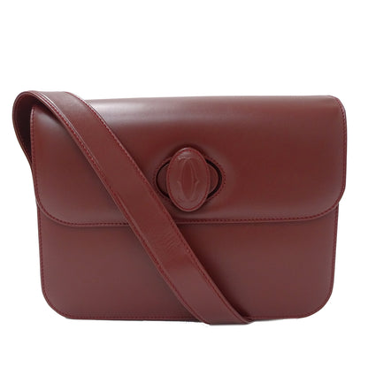 Cartier カルティエ ショルダーバッグ マスト ボルドー レザー レディース 【中古】