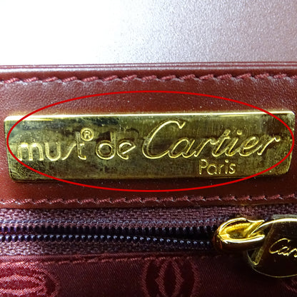 Cartier カルティエ ショルダーバッグ マスト ボルドー レザー レディース 【中古】