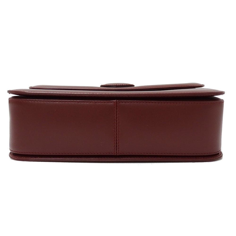Cartier カルティエ ショルダーバッグ マスト ボルドー レザー レディース 【中古】