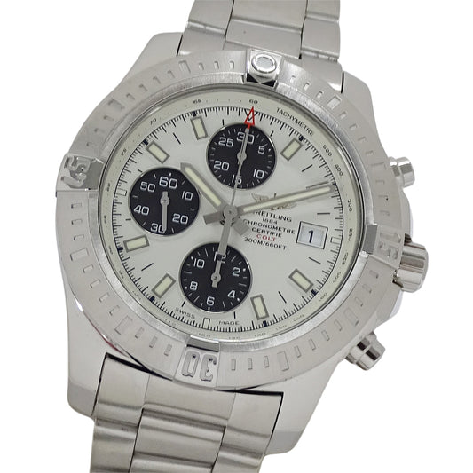 BREITLING ブライトリング コルト A13388 メンズ 腕時計 クロノグラフ 自動巻き AT ステンレス SS ホワイト 磨き済み 【中古】