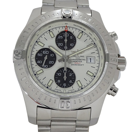 BREITLING ブライトリング コルト A13388 メンズ 腕時計 クロノグラフ 自動巻き AT ステンレス SS ホワイト 磨き済み 【中古】