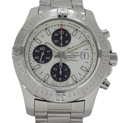 BREITLING ブライトリング コルト A13388 メンズ 腕時計 クロノグラフ 自動巻き AT ステンレス SS ホワイト 磨き済み 【中古】