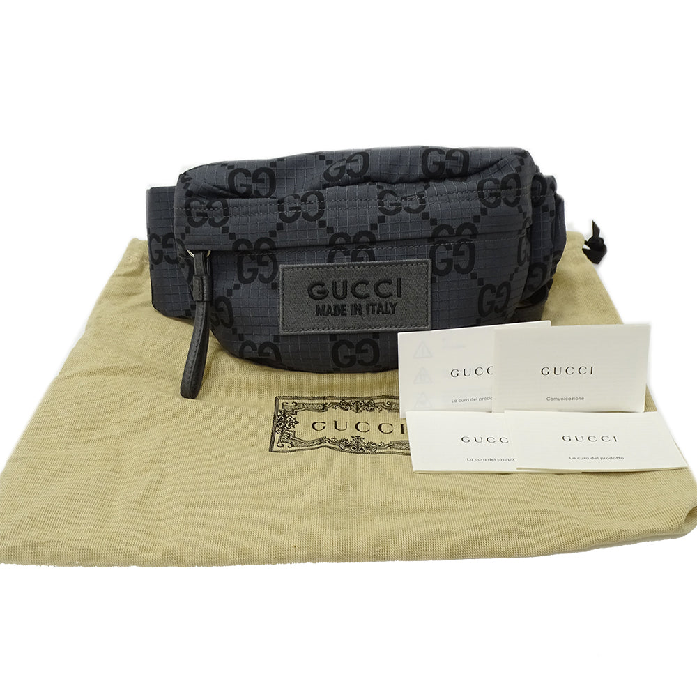 GUCCI グッチ ボディ・ウエストバッグ ブラック 黒 767934 ナイロン メンズ 【中古】
