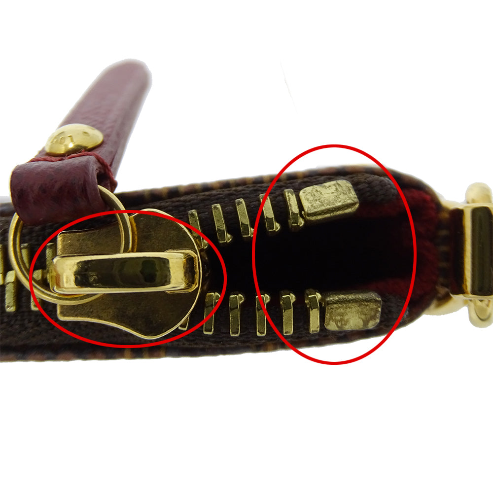 LOUIS VUITTON ルイ・ヴィトン ポーチ ダミエ レディース ブランド アクセサリーポーチ ポシェット ミラMM ラベル ダミエ ブラウン N63080 【中古】