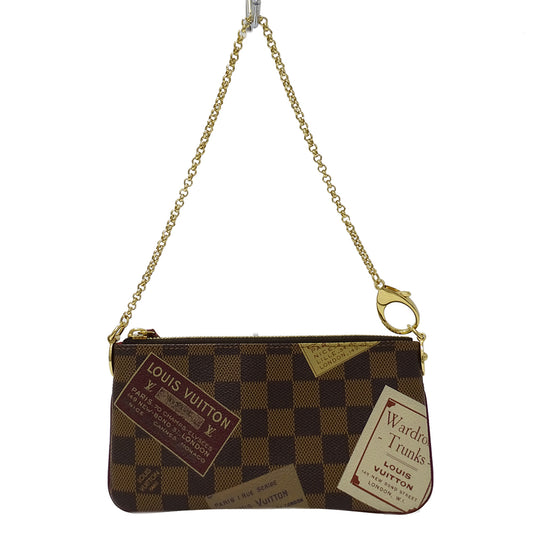 LOUIS VUITTON ルイ・ヴィトン ポーチ ダミエ レディース ブランド アクセサリーポーチ ポシェット ミラMM ラベル ダミエ ブラウン N63080 【中古】