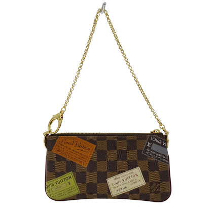 LOUIS VUITTON ルイ・ヴィトン ポーチ ダミエ レディース ブランド アクセサリーポーチ ポシェット ミラMM ラベル ダミエ ブラウン N63080 【中古】