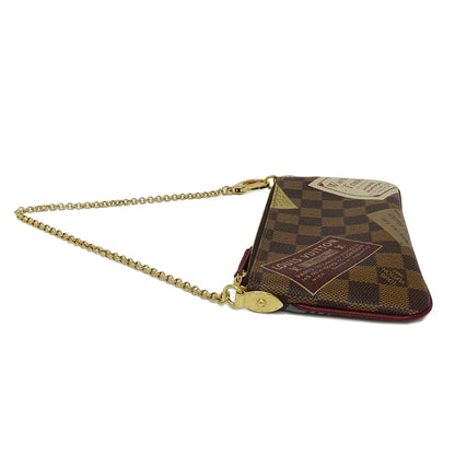 LOUIS VUITTON ルイ・ヴィトン ポーチ ダミエ レディース ブランド アクセサリーポーチ ポシェット ミラMM ラベル ダミエ ブラウン N63080 【中古】