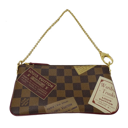 LOUIS VUITTON ルイ・ヴィトン ポーチ ダミエ レディース ブランド アクセサリーポーチ ポシェット ミラMM ラベル ダミエ ブラウン N63080 【中古】