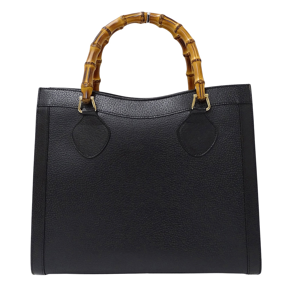 GUCCI グッチ トートバッグ バンブー ブラック レザー レディース 【中古】