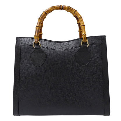 GUCCI グッチ トートバッグ バンブー ブラック レザー レディース 【中古】