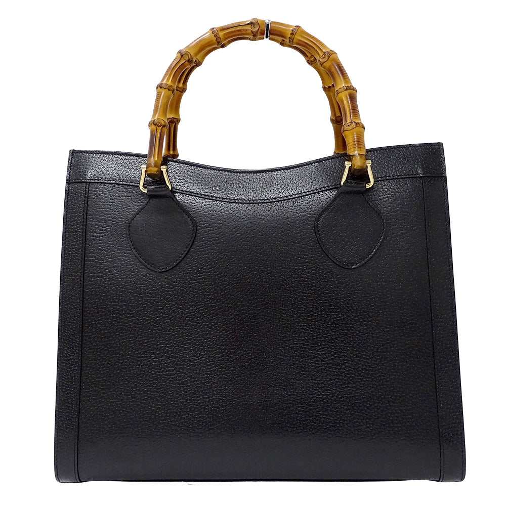 GUCCI グッチ トートバッグ バンブー ブラック レザー レディース 【中古】