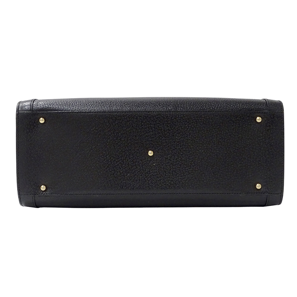 GUCCI グッチ トートバッグ バンブー ブラック レザー レディース 【中古】
