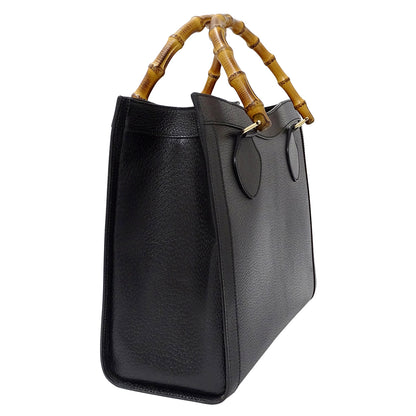 GUCCI グッチ トートバッグ バンブー ブラック レザー レディース 【中古】
