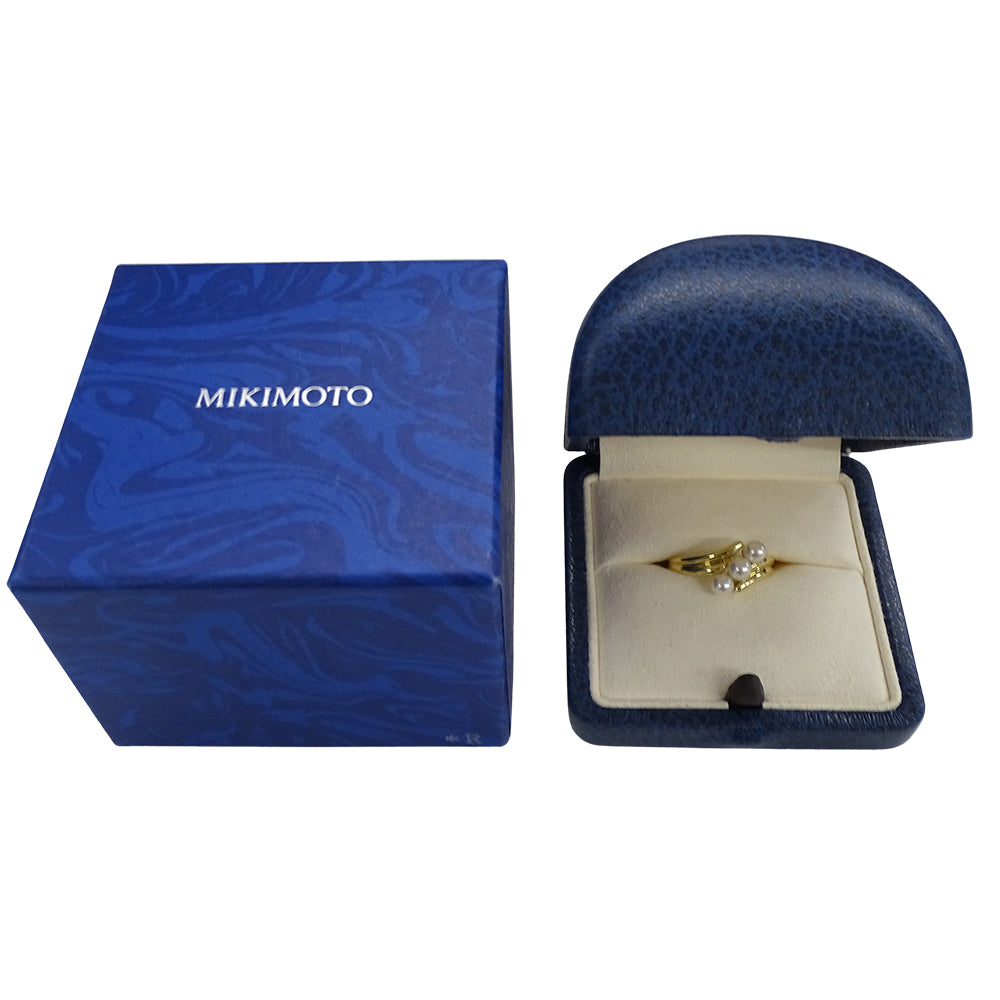 MIKIMOTO ミキモト リング 指輪 K18YG イエローゴールド パール レディース 【中古】