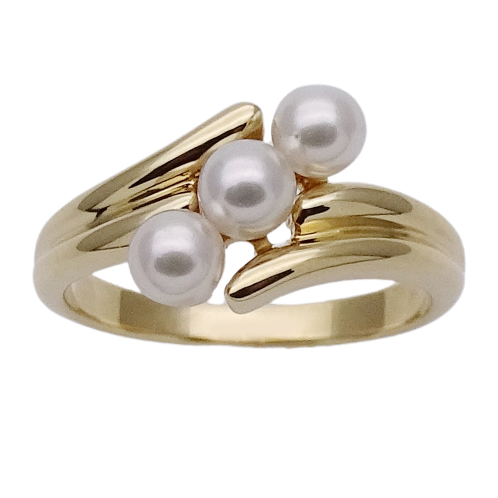 MIKIMOTO ミキモト リング 指輪 K18YG イエローゴールド パール レディース 【中古】